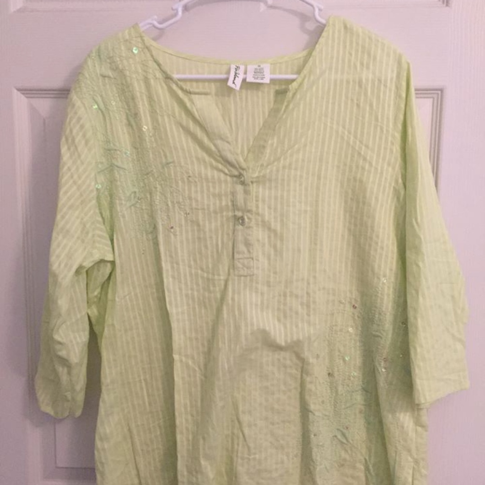 Palm Island Summer Sequin Blouse